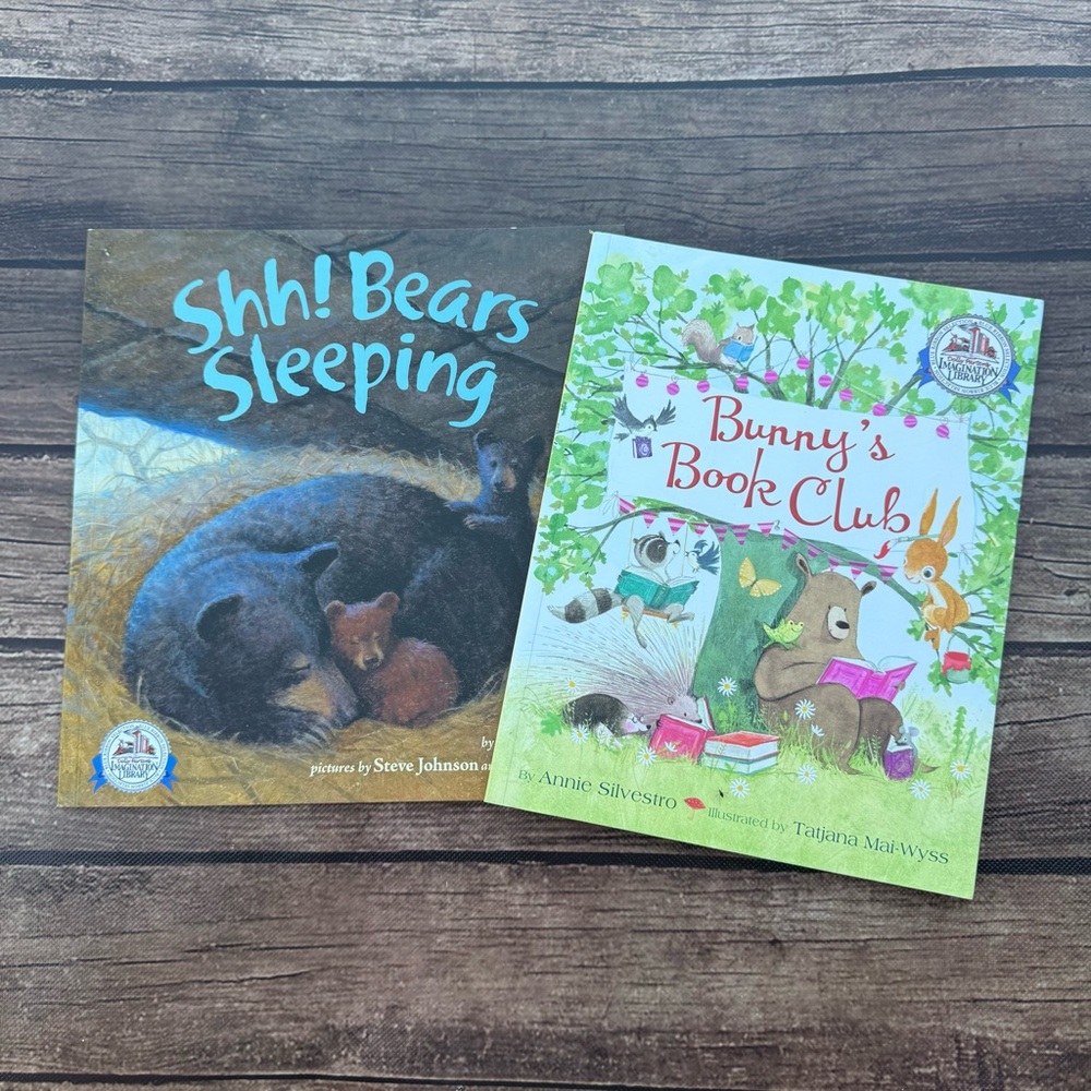 Children's Books: Shh! Bears Sleeping & Bunny's Book Club